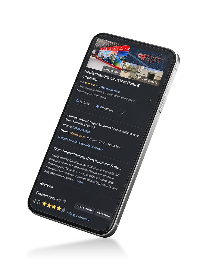 Neelachandra Google My Business Mobile View